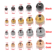 Cuentas espaciadoras redondas sin costuras rellenas de oro de 18 quilates reales de primera calidad para componentes de bricolaje accesorios de joyería suave