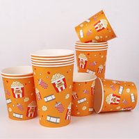 Gobelets/Bols jetables en papier à paroi simple, enduits de PE, écologiques et recyclables, personnalisables pour la vente en gros, pour pop-corn et restauration rapide