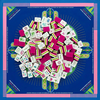 Jeu de Mahjong américain avec tapis, 160 tuiles de luxe en acrylique rose et vert gravées de 32 mm à 4 couches pour soirées et jeux de société