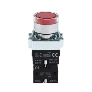 สวิตช์ปุ่มกดแบบรีเซ็ตตัวเองได้ ไฟ LED ส่องสว่าง 22 มม. IP41 พลาสติกและโลหะ 1NO - Product Image 3