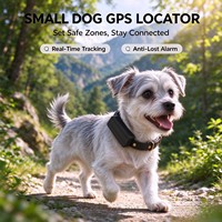Traceur GPS pour animaux de compagnie mini rechargeable étanche IPX5 avec suivi en temps réel pour chiens et chats, compatible 4G/WiFi