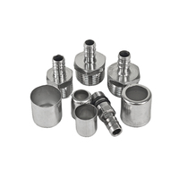 Accessoires de raccordement en acier inoxydable et en laiton pour tuyau flexible tressé, formes d'interface multiples, tuyau de plomberie de cuisine, toilette