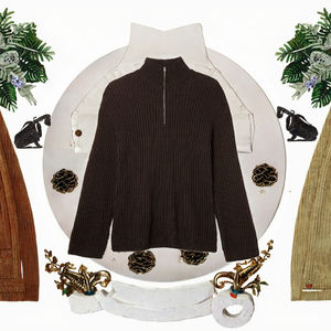 Suéteres de Cuello Alto para Hombre, Cálidos, Otoño Invierno, Tejidos, Color Sólido, Manga Larga, Estilo Casual, Holgados, 100% Poliéster, 450g - Product Image 3