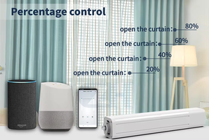 Moteur de rideau intelligent Tuya ZigBee, rail de rideau électrique automatique, alimenté par batterie, compatible avec Alexa et <span class=keywords><strong>Google</strong></span> <span class=keywords><strong>Home</strong></span> - Product Image 4
