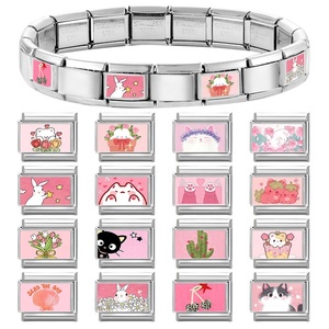 Accesorios para Correas de Reloj de Acero Inoxidable, Diseño Animal en Tonos Rosados, Compatibles con la Normativa de la UE, Pulsera Versátil - Product Image 2
