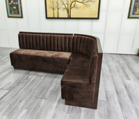 Canapé modulaire en bois moderne pour restaurant, chaise de café, canapé en velours, projet de mobilier de salle à manger pour utilisation hôtelière