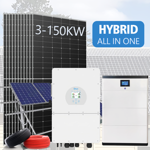 Kit solaire photovoltaïque industriel 100 kW, système d'énergie solaire hybride, panneaux solaires domestiques 10 kW, systèmes de stockage de batteries - Product Image 1