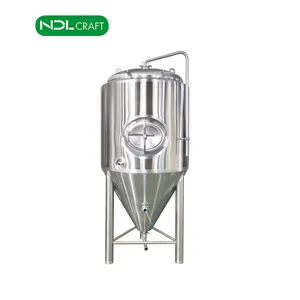 Tanque de fermentación cónico de acero inoxidable, fermentador de cerveza y cervecería, 50, 100, 150, 600, 1000 galones, 500l