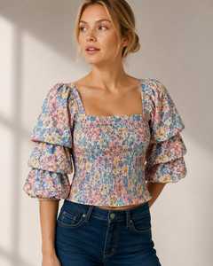 Excellent Quality Women <b>Crop</b> <b>Top</b> Trendy Cotton Casual Short <b>Top</b> For Summer And Daily Fashion Wear Available At Factory Price - Product Image 5