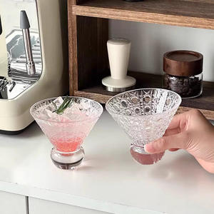 Tazze in Vetro Senza Piombo Design Nordico per Cocktail, Succhi di Frutta, Tè Kung Fu, Degustazione Caffè 150ml Senza Manico e Coperchio - Product Image 1