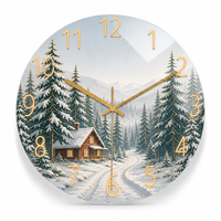 Horloge murale en verre de luxe léger, chiffres dorés, mouvement silencieux à quartz, décoration murale en verre pour salle à manger, entrée, appartement, maison