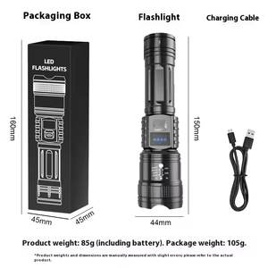 <b>Rechargeable</b> High Lumens <b>Flashlight</b>, Super Bright & Portable, Long Lasting, Waterproof, Laser Focus for Outdoor & Home - Product Image 1