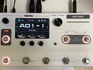 Hotone Ampero II Processeur d'effets multi-usages pour scène avec enregistrement en boucle et machine à rythmes intégrée pour guitare basse - Product Image 3