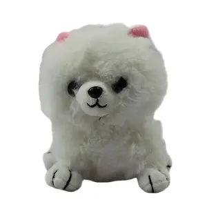 Оптовая продажа, Детские Плюшевые игрушки-животные, милые белые померанские плюшевые игрушки для собак