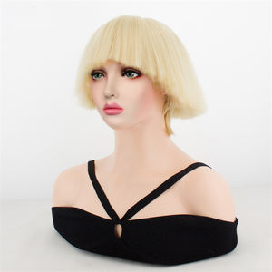 Perruque Bobble Head Lady <span class=keywords><strong>Gaga</strong></span>, coupe de cheveux en bol, perruque en soie haute température, exportation, commerce extérieur - Product Image 1