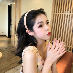 حار بيع تصميم بسيط ماتي بلون رابطة رأس من القماش واضحة على نطاق واسع نونسليب إكسسوارات الشعر للنساء الفتيات - Product Image 4