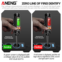 Stylo testeur ANENG B16 sans contact, détecteur de tension 12V-300V, alarme sonore et lumineuse, rétroéclairage LCD, outil de diagnostic automobile, détecteur de point de rupture