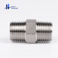 304 Material 10000 PSI Außengewinde-Fitting Sechskant-Muffennippel für Hydraulische Anschlüsse