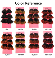 Extensions de cheveux naturels afro, mélange de cheveux humains et synthétiques, couleur 1B-BUG #   pour les femmes noires