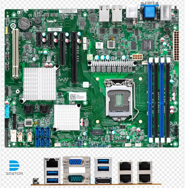 Server mother board hot selling S5552GM4NRE for Intel LGA1151 C242 PCH 6 SATA Tyan mother board