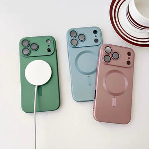 Pour iPhone 17 Pro Max étui magnétique avec lentille verre protecteur métallisé peinture antichoc couverture de té<span class=keywords><strong>l</strong></span>éphone pour iPhone 17 16 15 14 13 12 - Product Image 2