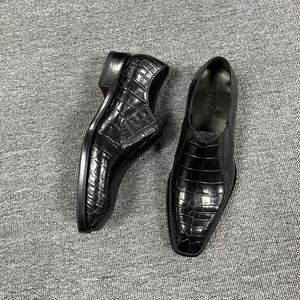 Zapatos de Hombre de Piel de Cocodrilo Genuina, Estilo Slip-On, para Fiestas, Zapatos de Vestir para Hombre, Zapatos de Diseñador Hechos a Mano de Lujo - Product Image 4