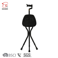 Vente en gros de bâtons de marche pliants portables en alliage d'aluminium personnalisés de haute qualité canne avec siège chaise béquille pour personnes âgées