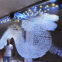 Lustre suspendu en cristal motif dragon, luminaires décoratifs personnalisés en forme d'animal pour hall de villa, lustres en cristal