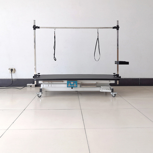 Table de toilettage professionnelle EUR PET de luxe en acier inoxydable réglable et portable pour chiens et chats avec roues pour l'entretien des griffes et le nettoyage des poils d'animaux - Product Image 2