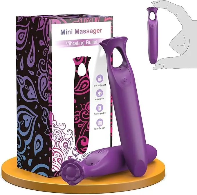 Rose Minikleinevibrator Kugel mit Lippenstift-Form Erwachsene Sexspielzeug für Damen kleiner Finger Massage für Klitoris G-Punkt Nippel