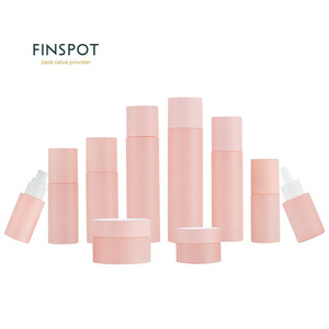 Ensemble de flacons cosmétiques en verre <span class=keywords><strong>FINSPOT</strong></span> avec bouchon bleu, emballage pour soins de la peau, tonique, lotion, crème - Product Image 4
