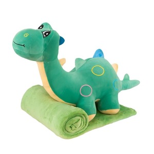 AIFEI <strong>TOY</strong> Summer New Dinosaur Doll Blanket Pillow 2-in-1 Air Conditioning <strong>Used</strong> for Office Children's Nap Plush Doll PP Cotton - Product Image 2