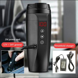 Chauffe-tasse électrique portable pour voiture, avec affichage numérique de la température, pour gobelet de voyage. - Product Image 4