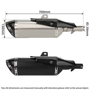 Pour Honda X-ADV 750 X ADV750 NSS750 Forza750 Slip On Line Modifier <span class=keywords><strong>Moto</strong></span> Échappement Modifier Carbone Pointe Couverture Silencieux Original - Product Image 2