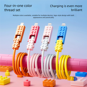 One <b>Cable</b> Four Uses 4 in 1 Building Block Style+USB/Type-C/ Multi Interface+PD+QC Fast Charging Data <b>Cable</b> for Multi devices - Product Image 4