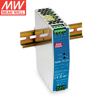 Alimentation électrique à découpage Mean Well NDR-75-24 75W 24V 3.2A pour montage sur rail DIN, pour l'automatisation industrielle, le contrôle PLC, les équipements de machines