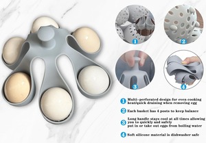 Trứng săn trộm, nồi trứng để làm trứng luộc mềm hoặc cứng, khung trứng luộc để nấu dễ dàng (6 quả trứng) - Product Image 3