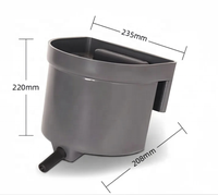 CASHT Nouveau Seau d'alimentation pour veau en PP gris 4L, avec tétine suspendue pour ferme, étable, grange, enclos à bétail