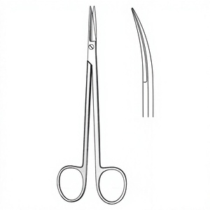 Tijeras Kelly de 16 cm / 6-1/4 pulgadas, Pinzas Hemostáticas Quirúrgicas Curvas de Acero Inoxidable, Instrumento Médico de Acero Inoxidable - Product Image 1