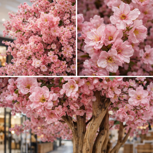 شجرة كرز اصطناعية بيضاء كبيرة في وعاء للديكور الداخلي في الفنادق والمنازل - Product Image 2