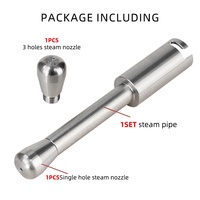 1 ensemble de buses à vapeur en acier inoxydable compatibles avec les modèles Delonghi EC685, embout de remplacement pour buse à mousse de lait et buse à vapeur