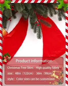 Customized Christmas Crafts Gifts Ornaments Xmas Decoration Wholesale Luxury Christmas Tree Skirt