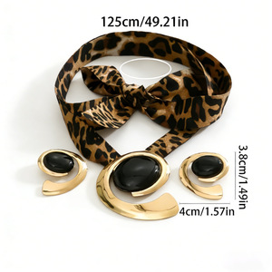 Nouvel ensemble tendance de colliers et bracelets en or, style bohème, en forme de spirale E, avec opale noire, pour femme - Product Image 5