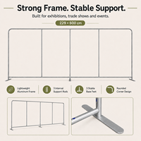 TIANYU Cadre de toile de fond en aluminium de 20 pieds pour affichage publicitaire en tissu, support de bannière graphique personnalisé à transfert thermique de qualité