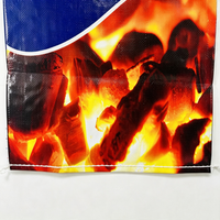 Sacs d'emballage personnalisés en polypropylène tissé BOPP avec logo imprimé pour charbon de bois de barbecue, disponibles en 1 kg, 2 kg, 3 kg, 4 kg, 5 kg, 10 kg, 25 kg
