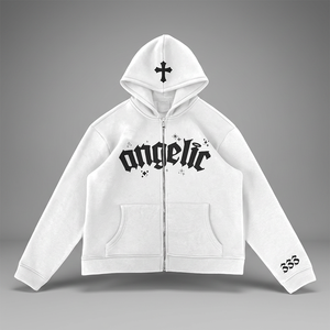 Sweat-shirts et sweats à capuche pour hommes, grammage lourd 550 GSM, avec fermeture éclair, logo personnalisé imprimé en relief sur le devant, en coton, coupe ample et oversize - Product Image 4