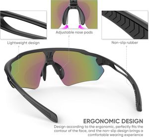 Nouvelles Lunettes de Soleil Sportives Grandes Montures Surdimensionnées pour Hommes et Femmes, Idéales pour le Baseball et le Cyclisme en Extérieur – Vente en Gros - Product Image 2