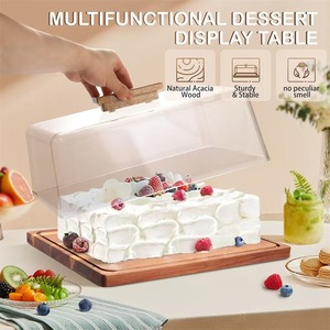 Cross-border wooden dessert plate, solid wood tasting plate, home desktop wooden <b>tray</b>, creative dual-purpose wooden <b>snack</b> plate - Product Image 1