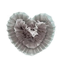 Accessoires floraux : Patchs en tissu chenille brodés 3D à coudre, motif cœur, petite brise parfumée, dentelle blanche délicate, pour DIY