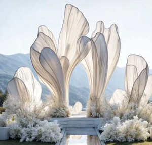 Instalación Artística Gigante para Bodas, Ligera, Resistente a la Intemperie, de Organza, para Ceremonias al Aire Libre - Product Image 4